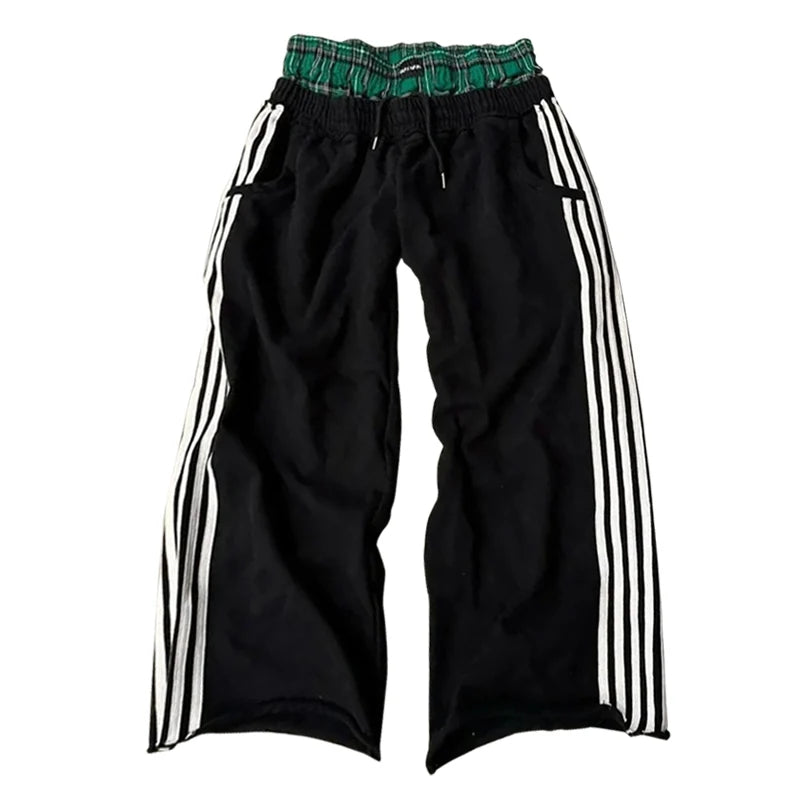 double waisted "tartan" sweats